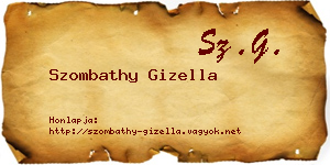 Szombathy Gizella névjegykártya